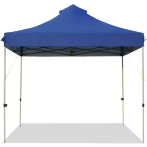 10' x 10' Portable Pop Up Canopy Event Party Tent Adjustable w/Roller Bag-Blue