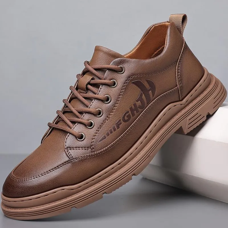 2023 New Men's Casual Non-slip Work Leather Shoes