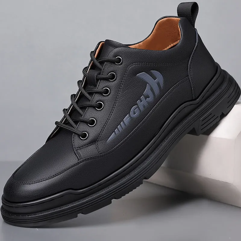 2023 New Men's Casual Non-slip Work Leather Shoes