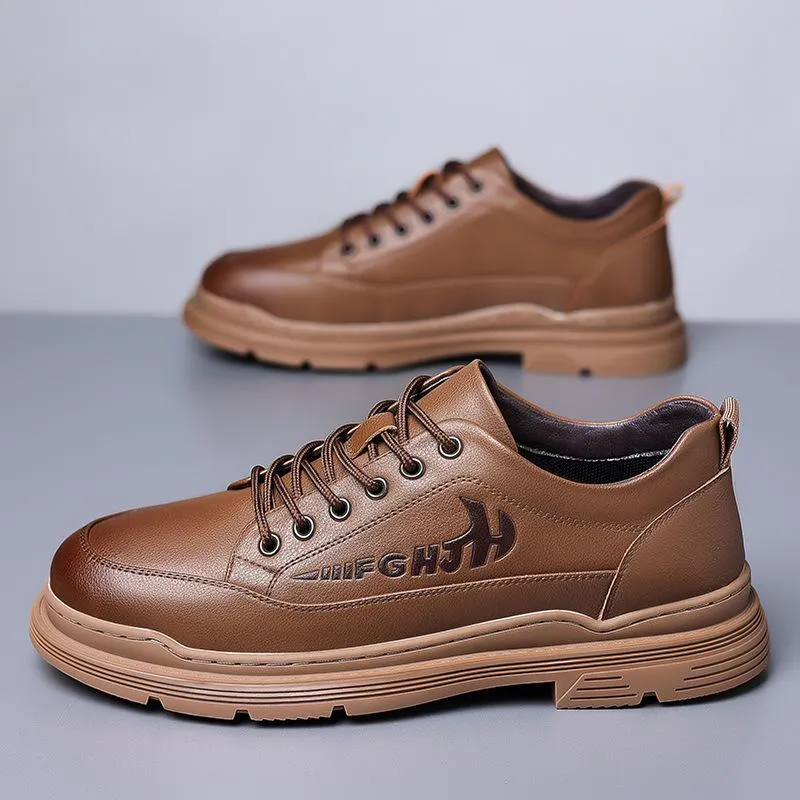 2023 New Men's Casual Non-slip Work Leather Shoes