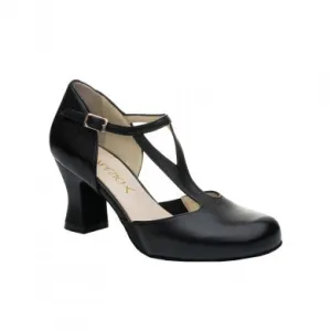 2.5" Aubrey -- Y Strap Ballroom Shoe -- Black