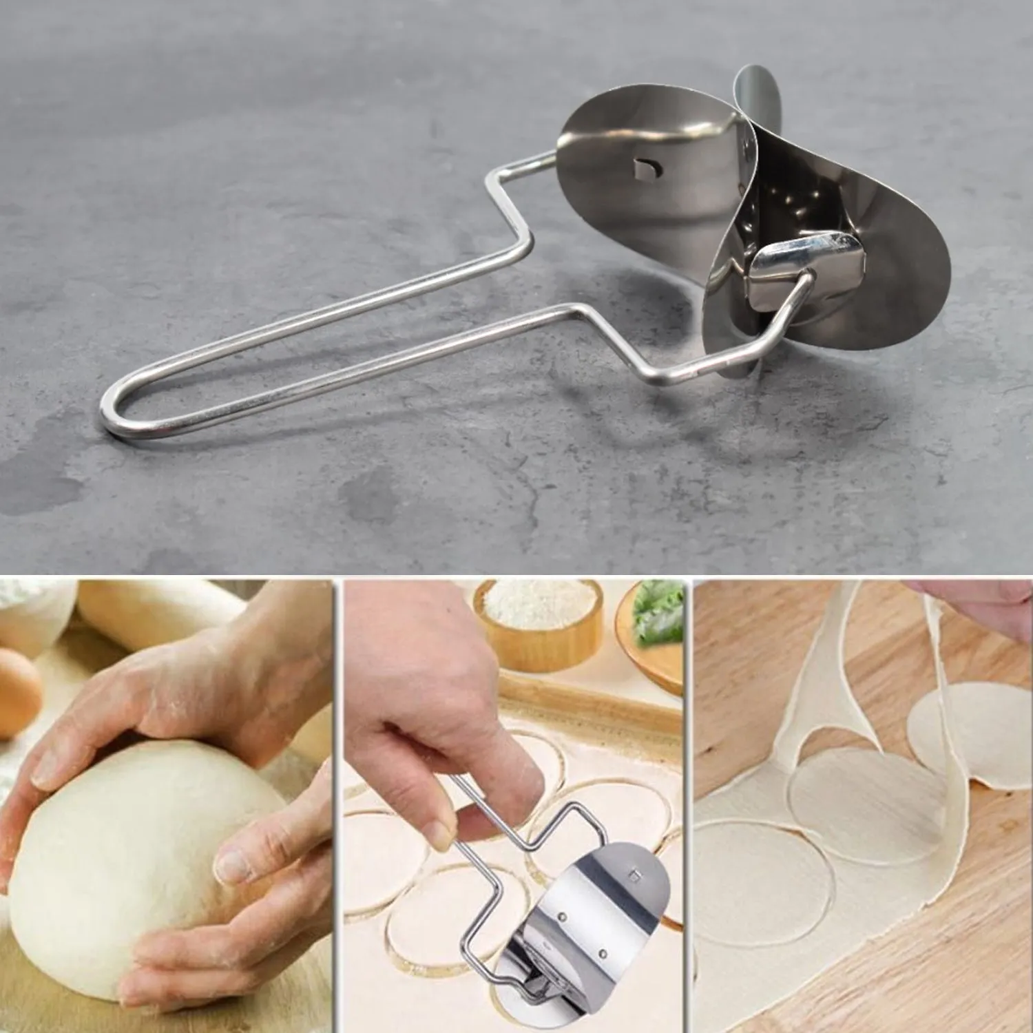 2891 PURI CUTTER STAINLESS STEEL ROLLER MACHINE FOR BAKING TOOLS