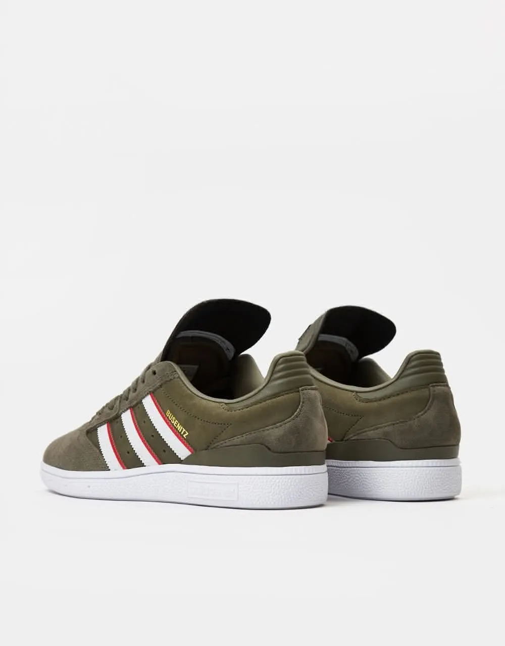 adidas x Dan Mancina Busenitz Pro Skate Shoes - Olive Strata/Red/White