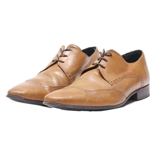 ALAIN MANOUKIAN Oxford Shoes Brown Leather Mens UK 8