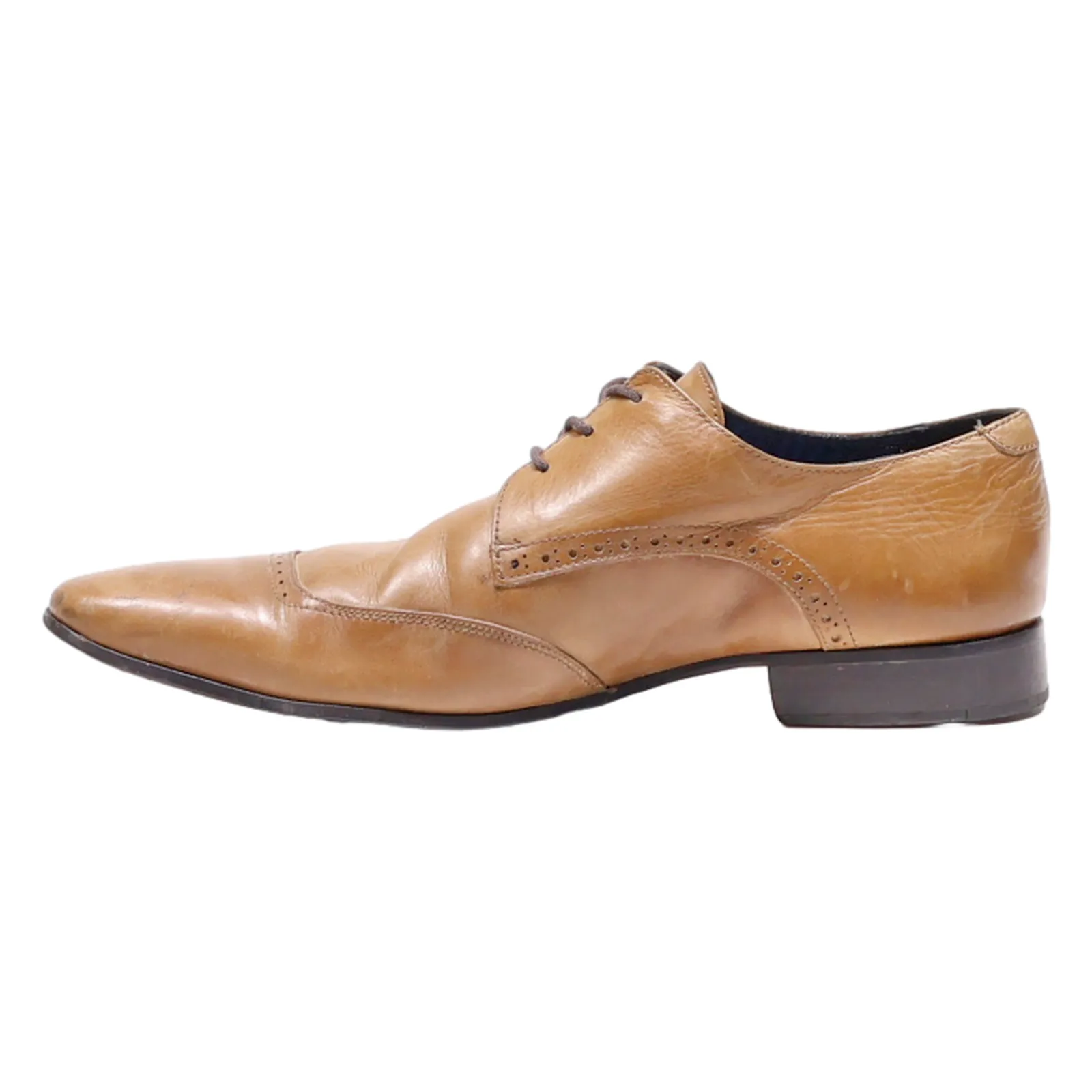 ALAIN MANOUKIAN Oxford Shoes Brown Leather Mens UK 8
