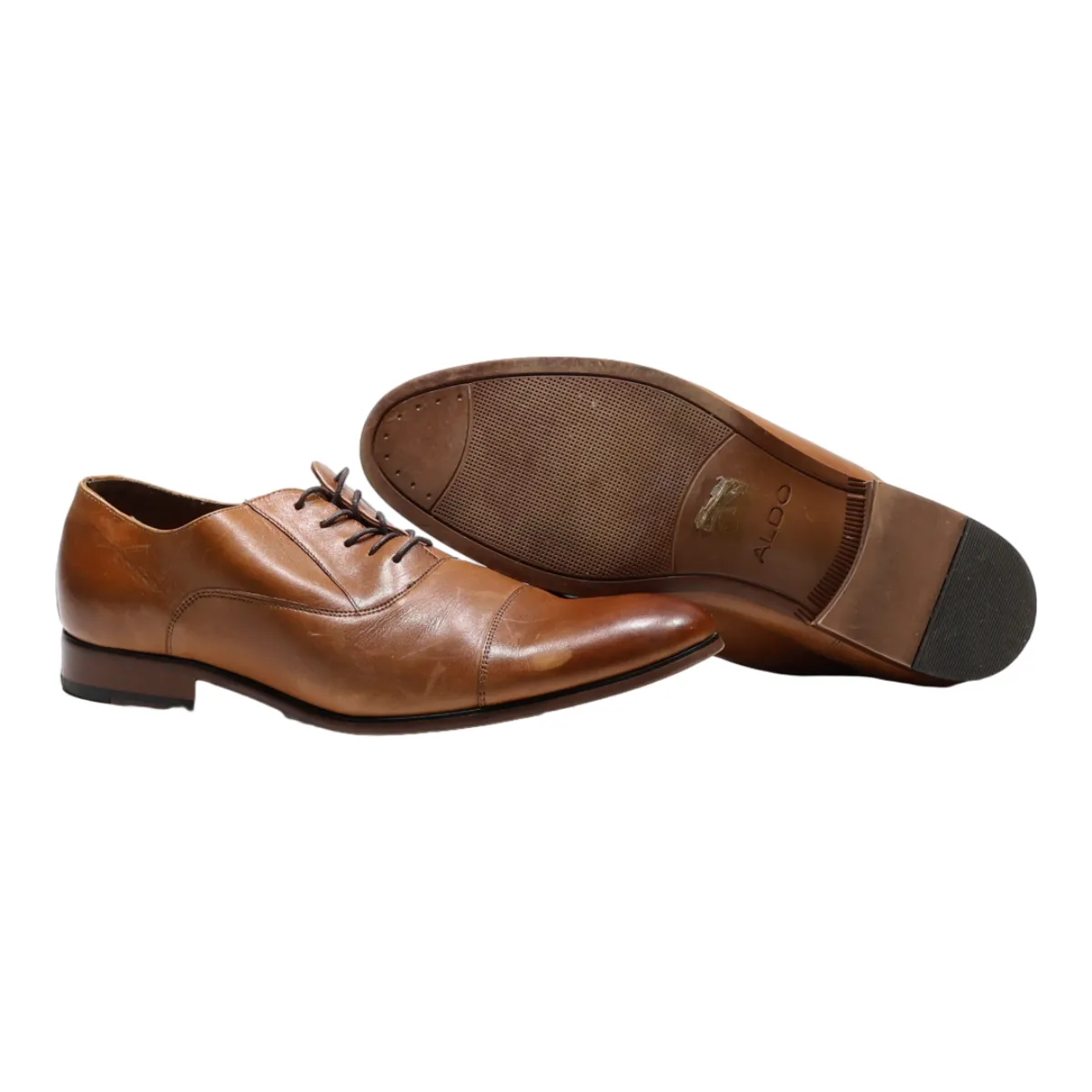 ALDO Oxford Shoes Brown Leather Mens UK 9