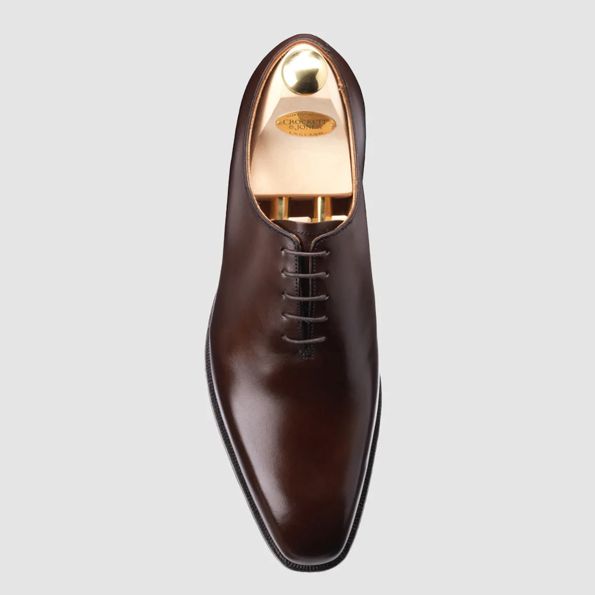 Alex Dark Brown Burnished Calf, Leather sole