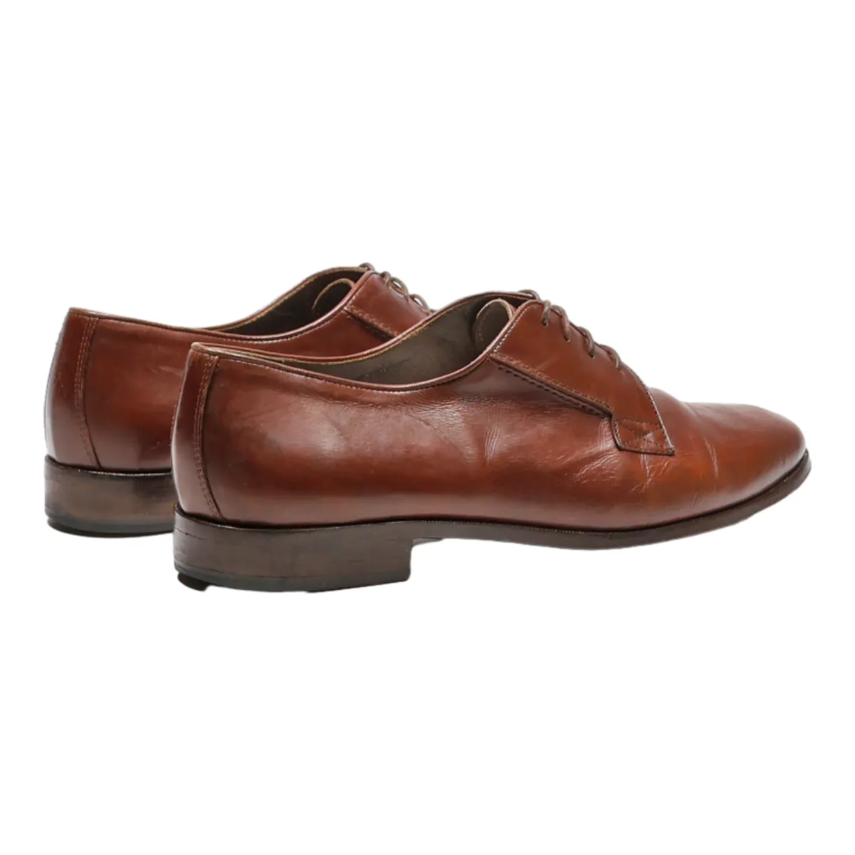 ALFANI Oxford Shoes Brown Leather Mens UK 9.5