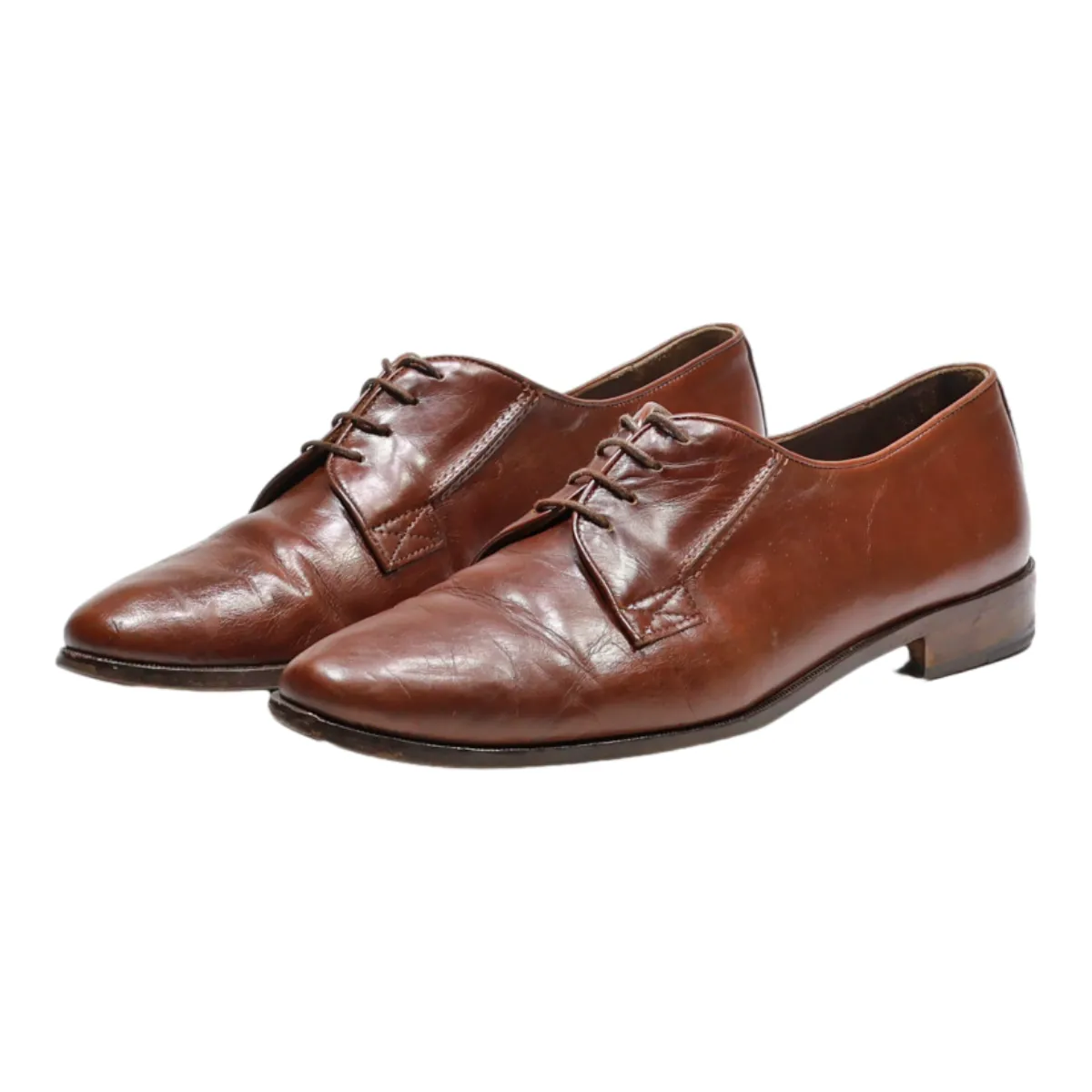 ALFANI Oxford Shoes Brown Leather Mens UK 9.5