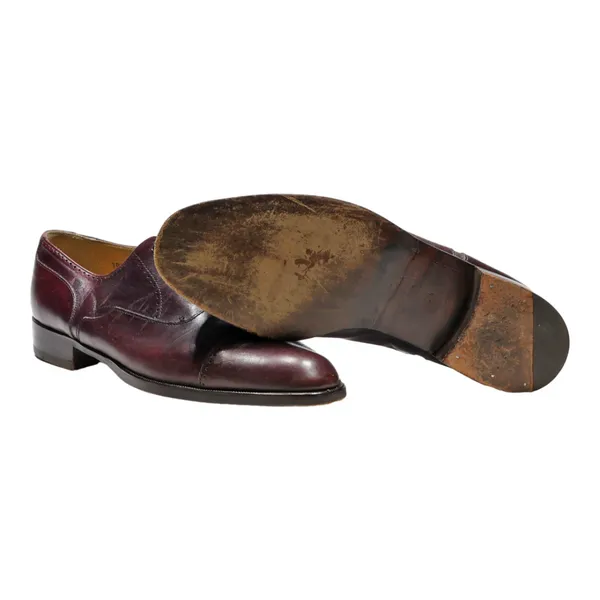 ALFANI Oxford Shoes Maroon Leather Mens UK 9.5