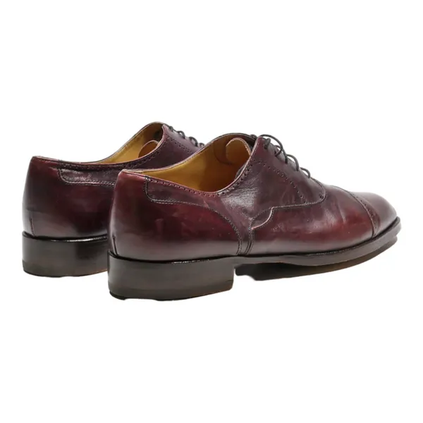 ALFANI Oxford Shoes Maroon Leather Mens UK 9.5