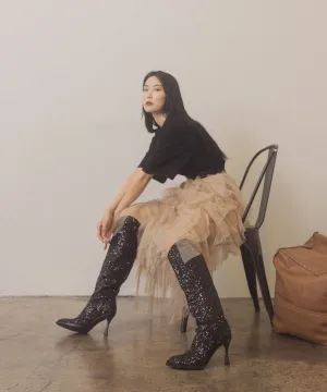 All That Sparkles Knee High Sequin Boots