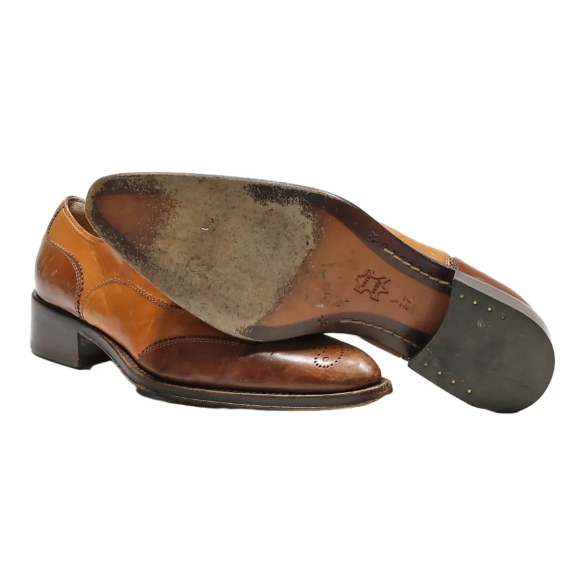 ALTO GRADIMENTO Brogue Oxford Shoes Brown Leather Womens UK 4