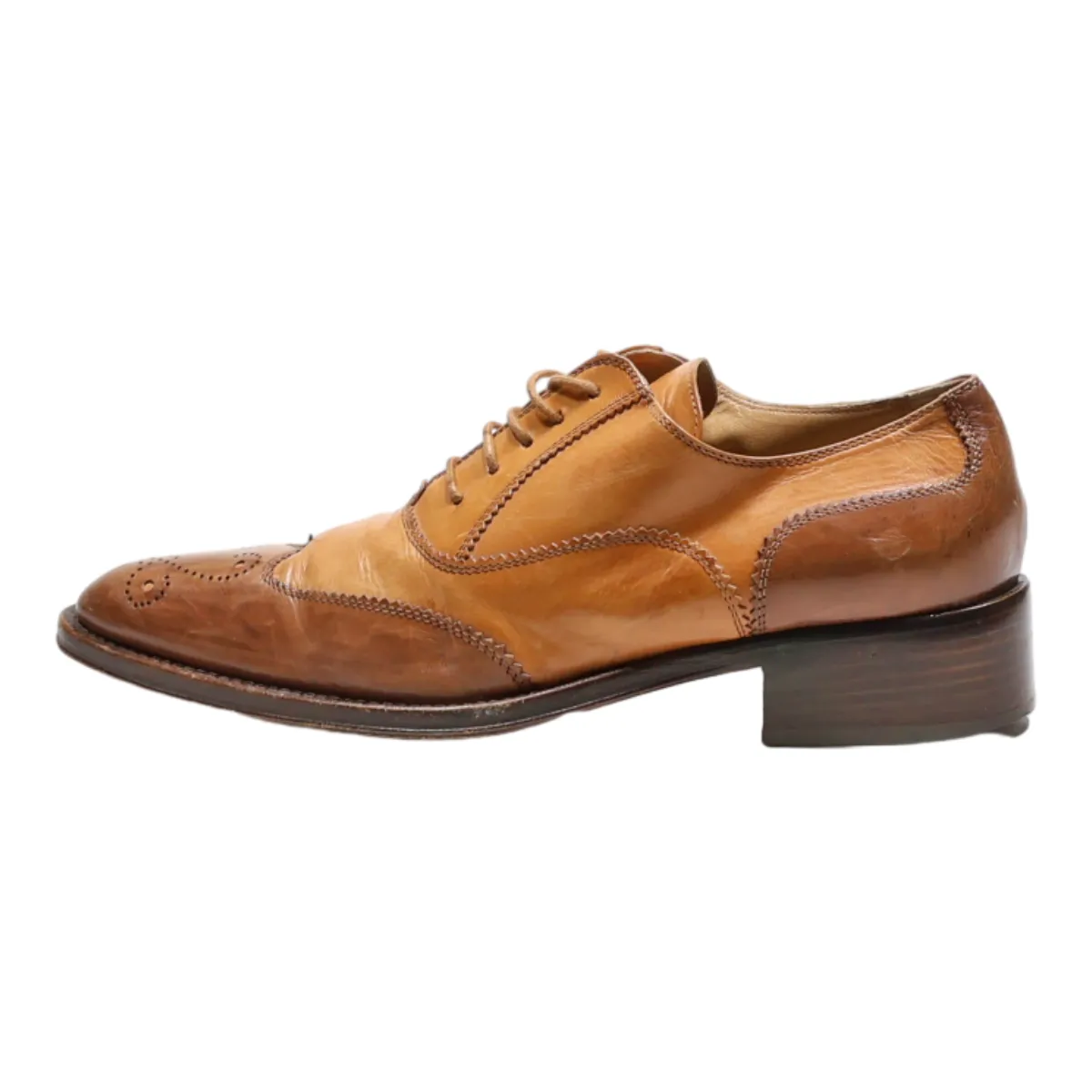 ALTO GRADIMENTO Brogue Oxford Shoes Brown Leather Womens UK 4