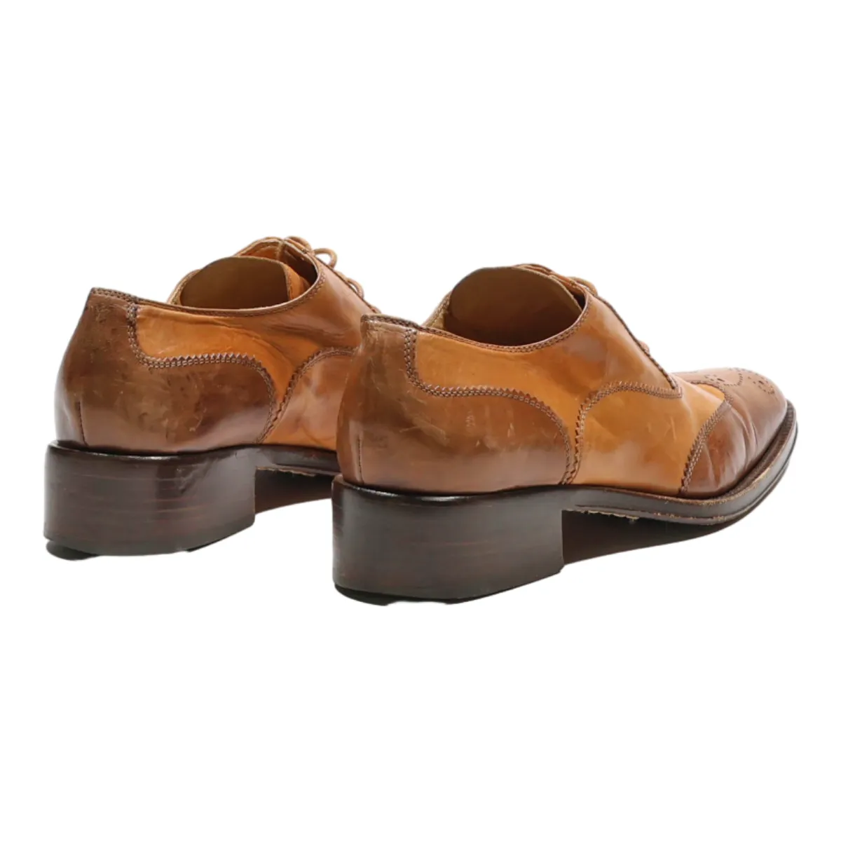 ALTO GRADIMENTO Brogue Oxford Shoes Brown Leather Womens UK 4