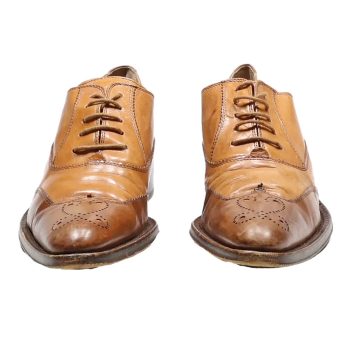ALTO GRADIMENTO Brogue Oxford Shoes Brown Leather Womens UK 4