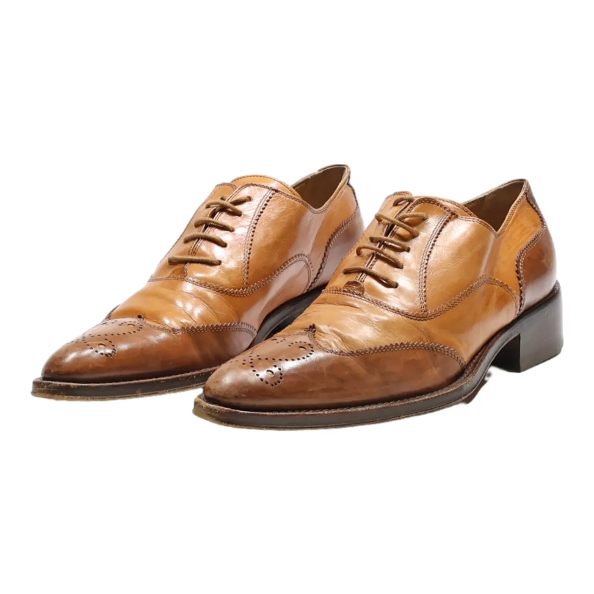 ALTO GRADIMENTO Brogue Oxford Shoes Brown Leather Womens UK 4