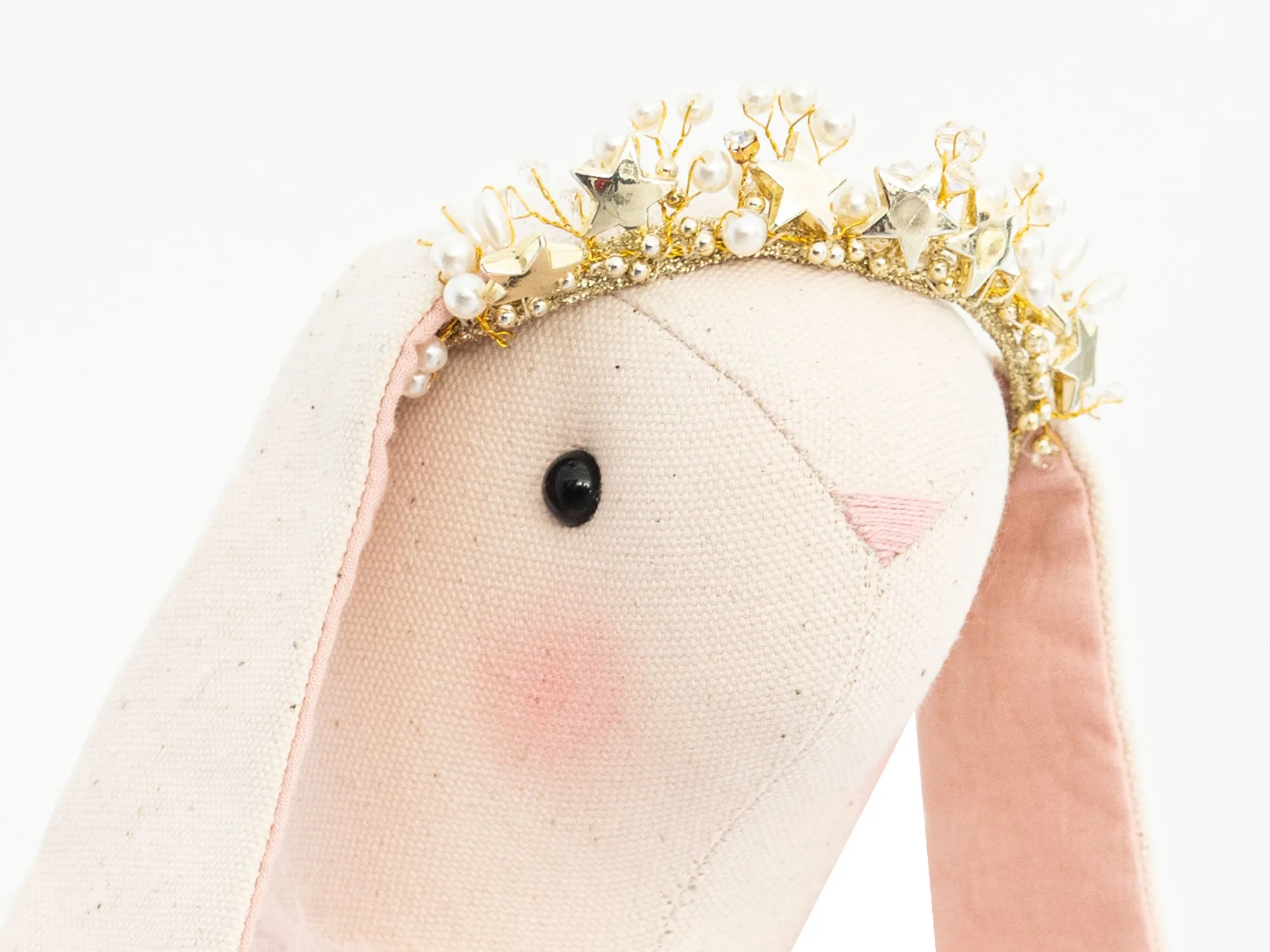 AMANDA - PINK AND GOLD STAR BIMBOM BUNNY WITH TIARA