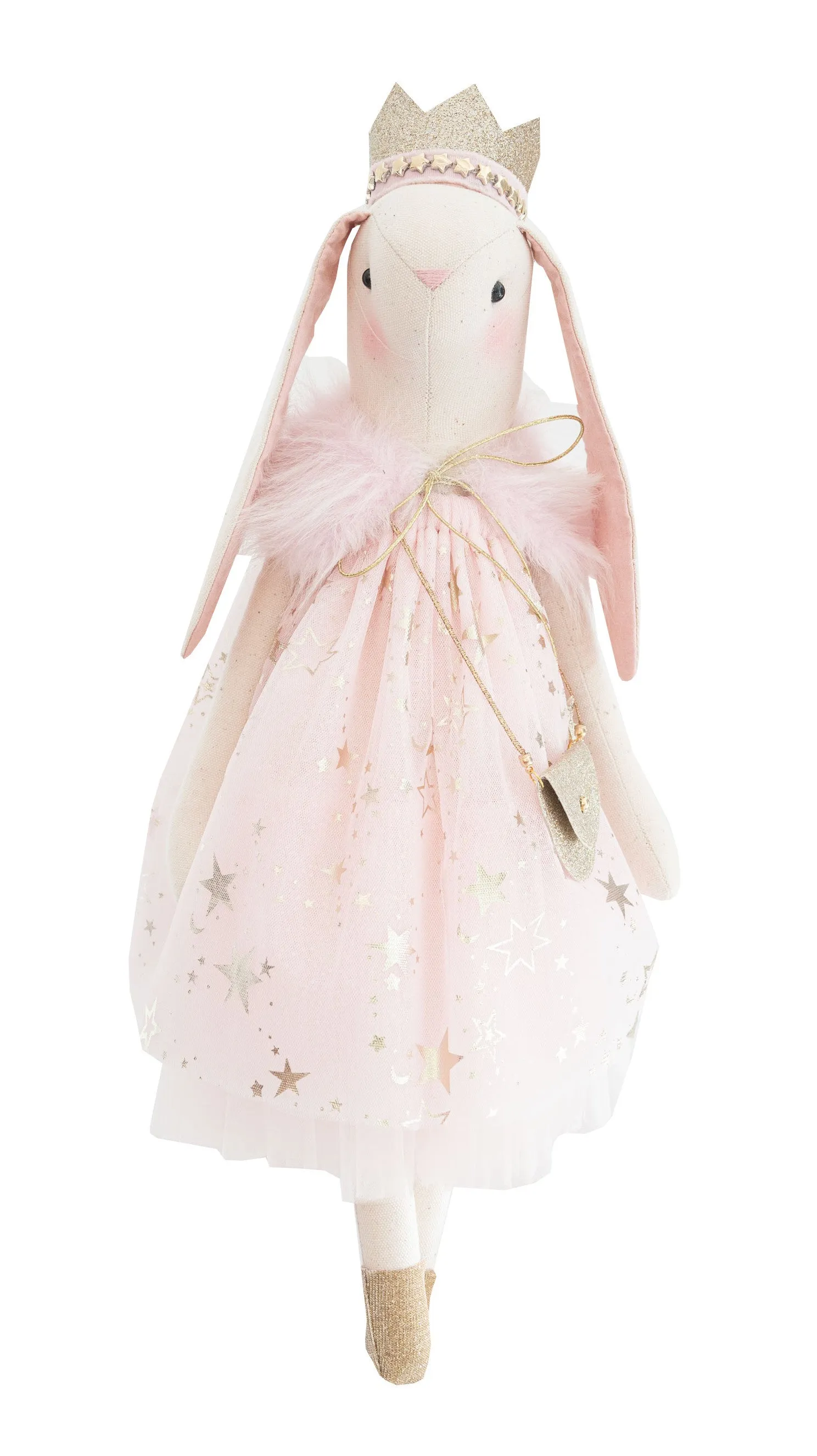 ANASTASIA - PINK AND GOLD STAR BIMBOM BUNNY WITH CROWN