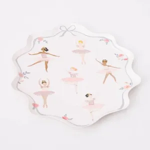 Ballerina Paper Party Plates - Large - 8pk