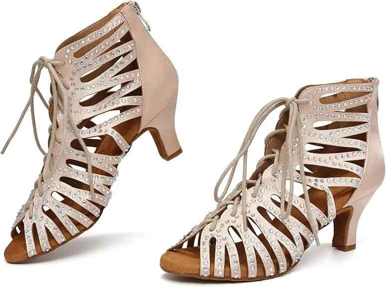 Ballroom Dance Boots For Women Nude