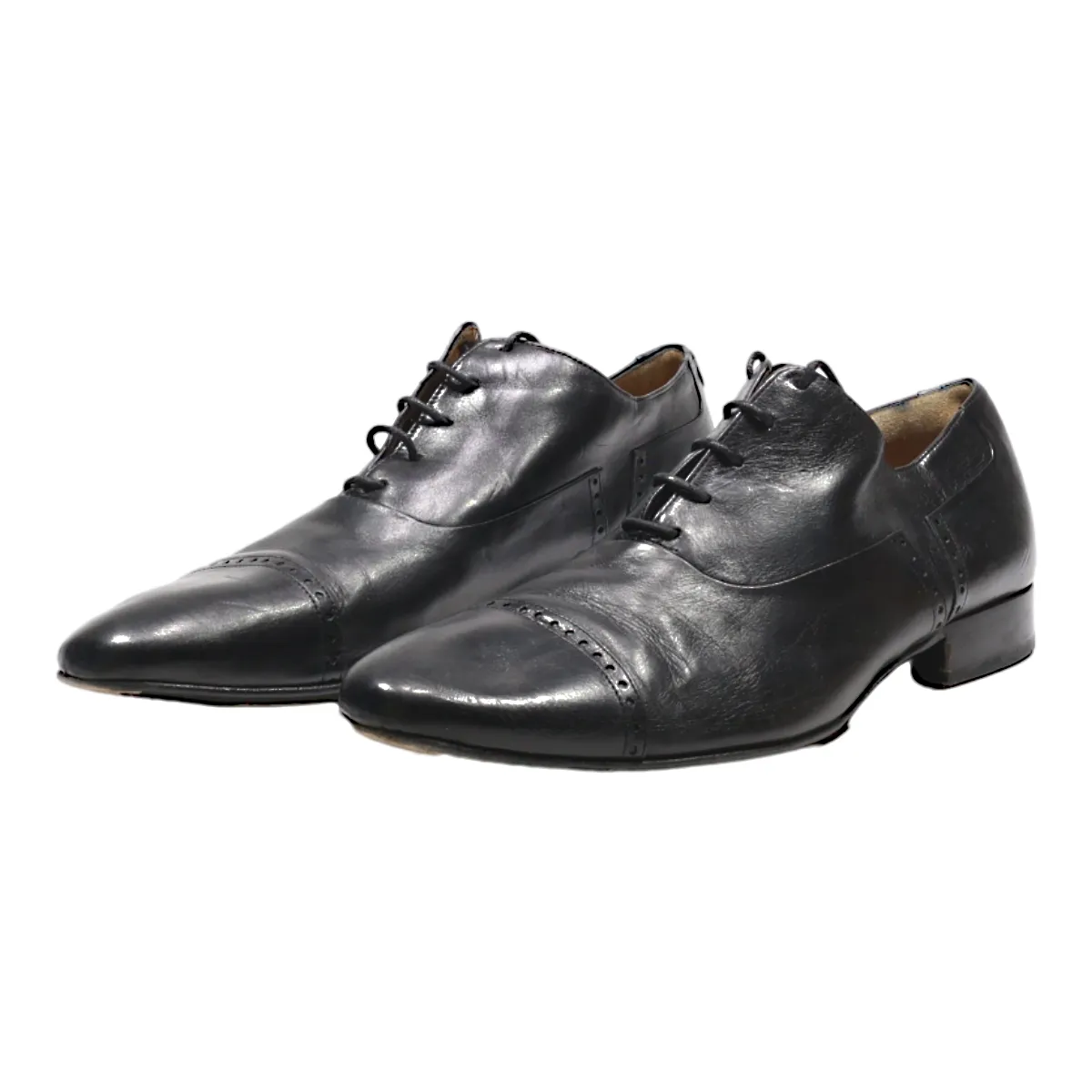 BALLY Oxford Shoes Black Leather Mens UK 7