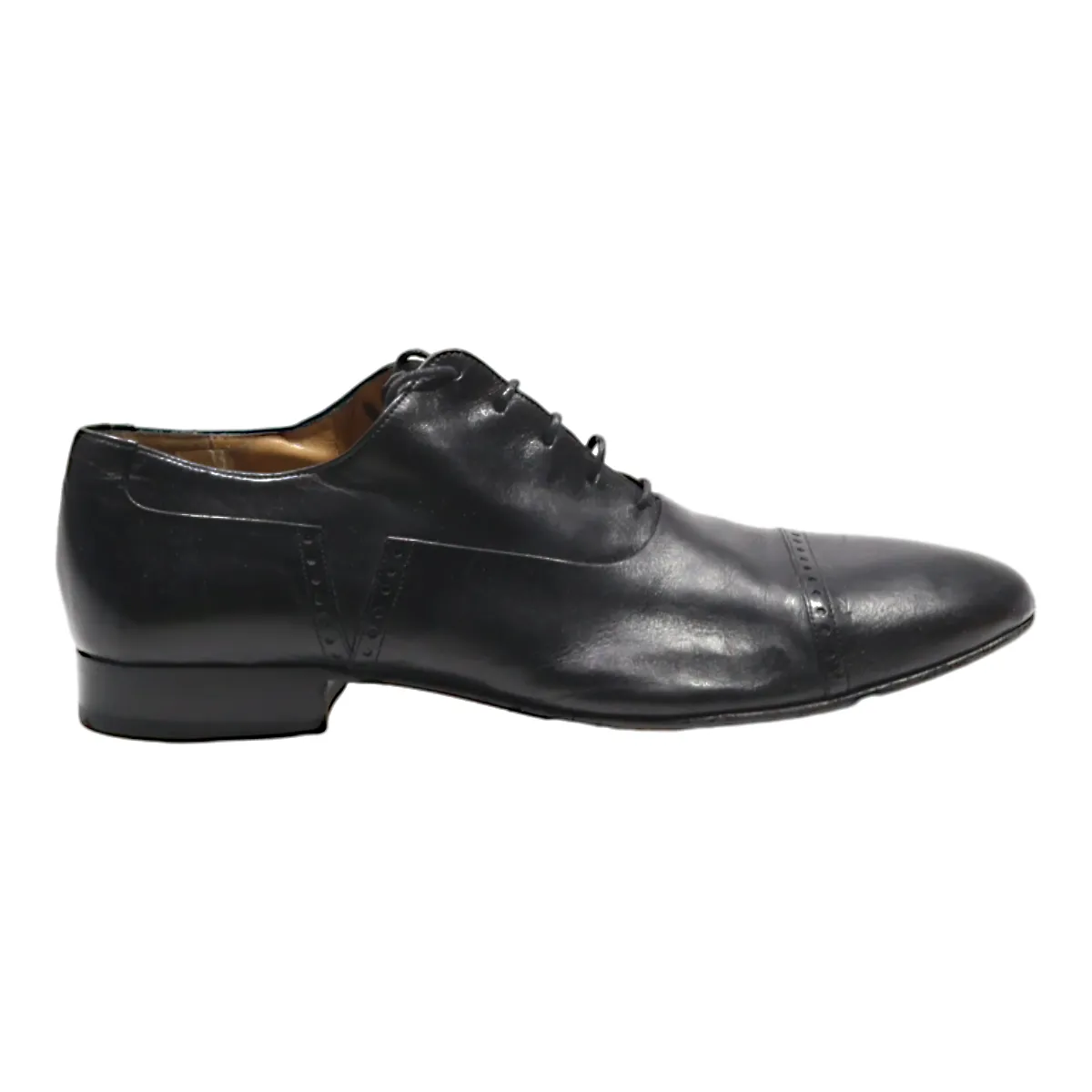 BALLY Oxford Shoes Black Leather Mens UK 7