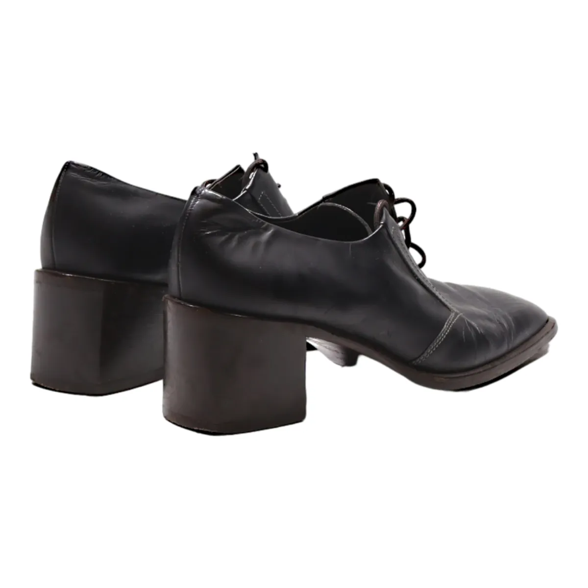 BALLY Oxford Shoes Black Leather Womens UK 5