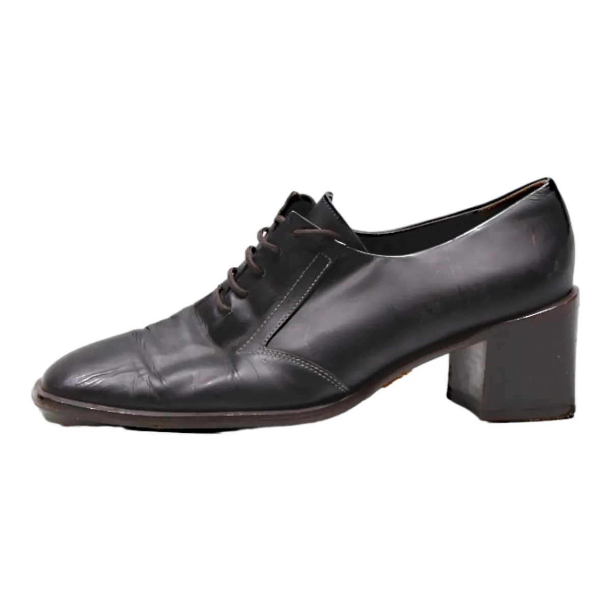 BALLY Oxford Shoes Black Leather Womens UK 5