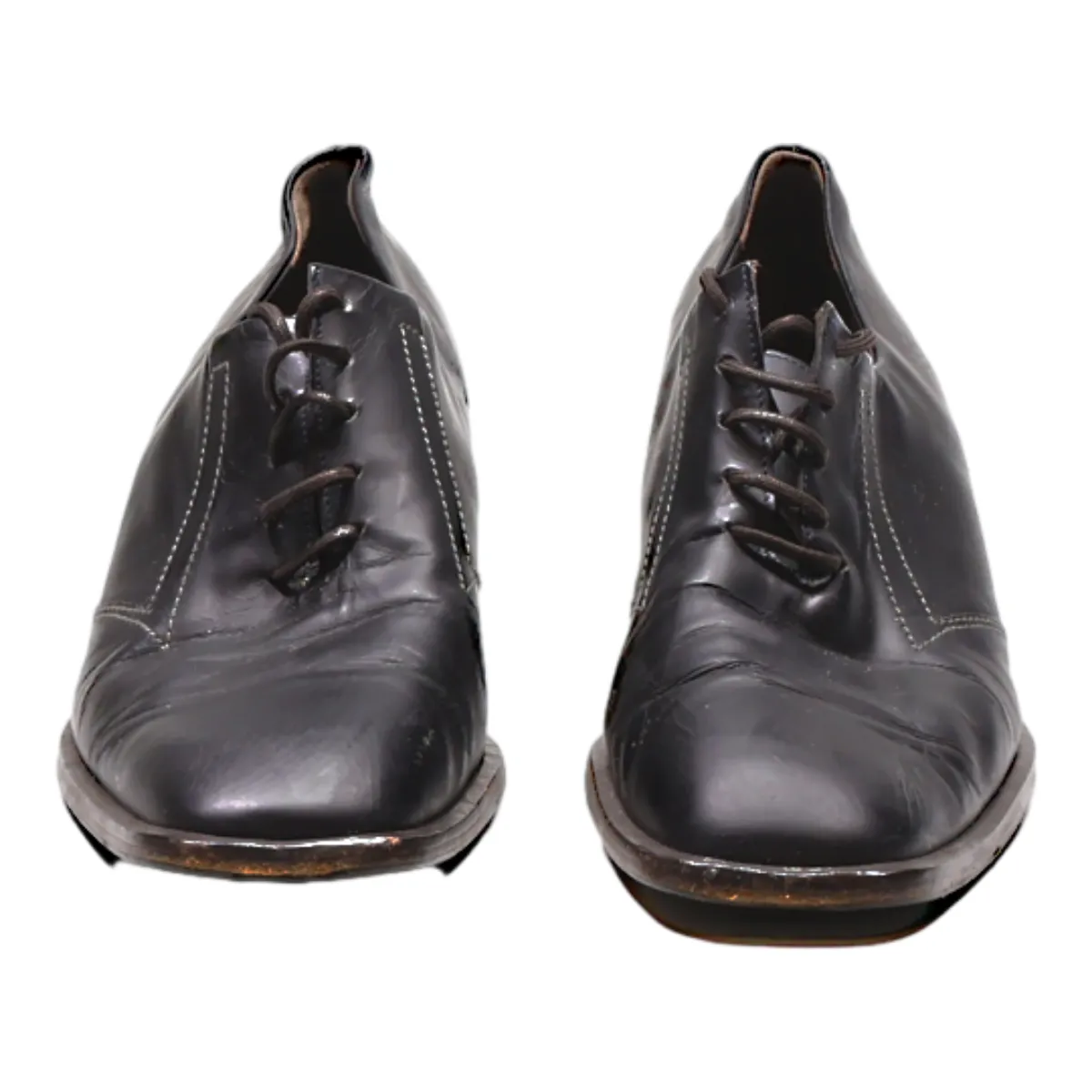BALLY Oxford Shoes Black Leather Womens UK 5