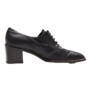 BALLY Oxford Shoes Black Leather Womens UK 5