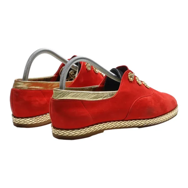 BALLY Oxford Shoes Red Leather Womens UK 6.5