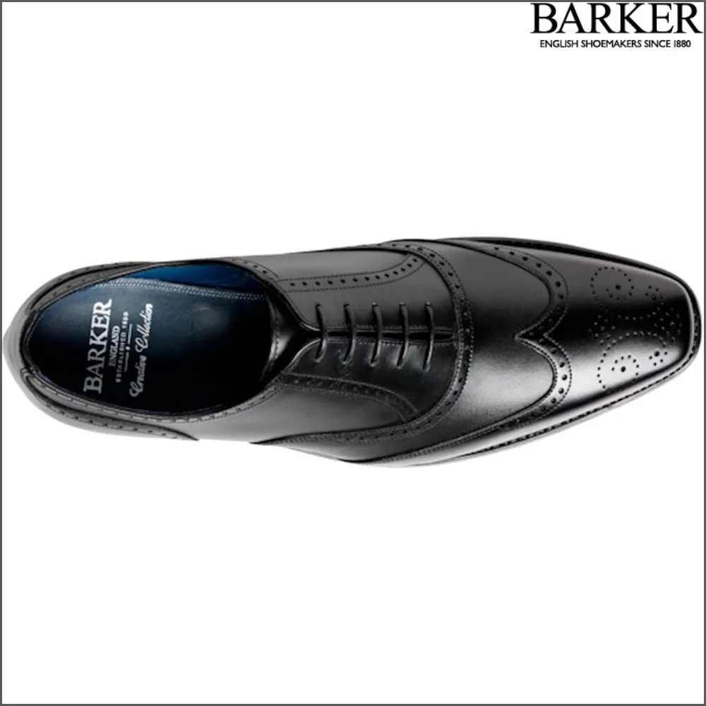 Barker Johnny Black Calf Wingtip Brogue@