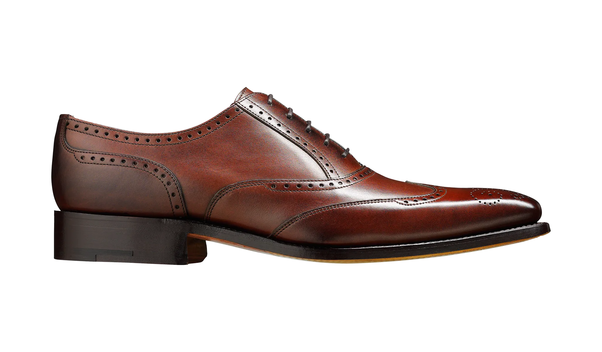 Barker Johnny Oxford Brogue Shoes – Dark Brown Calf