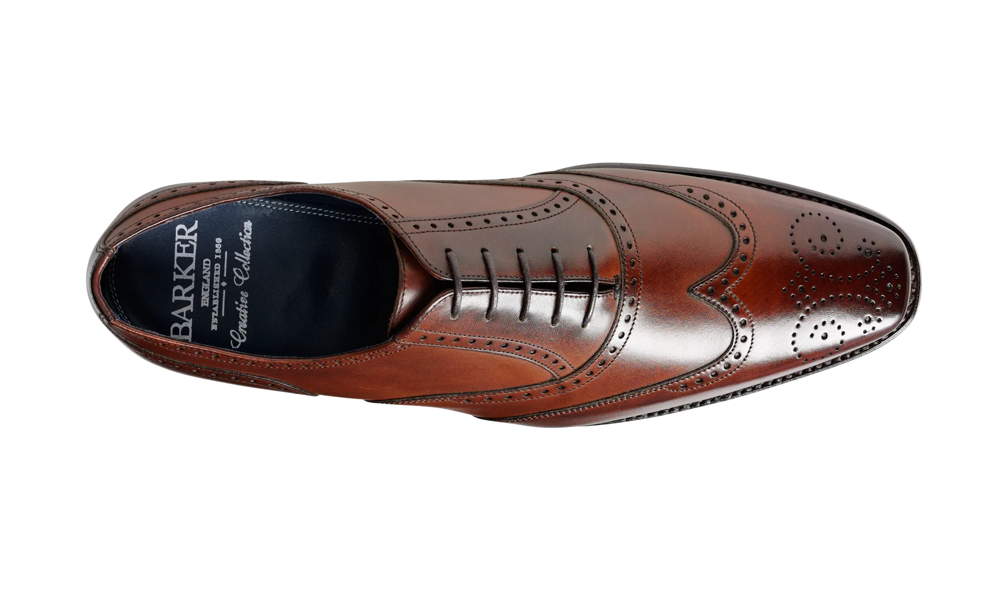 Barker Johnny Oxford Brogue Shoes – Dark Brown Calf