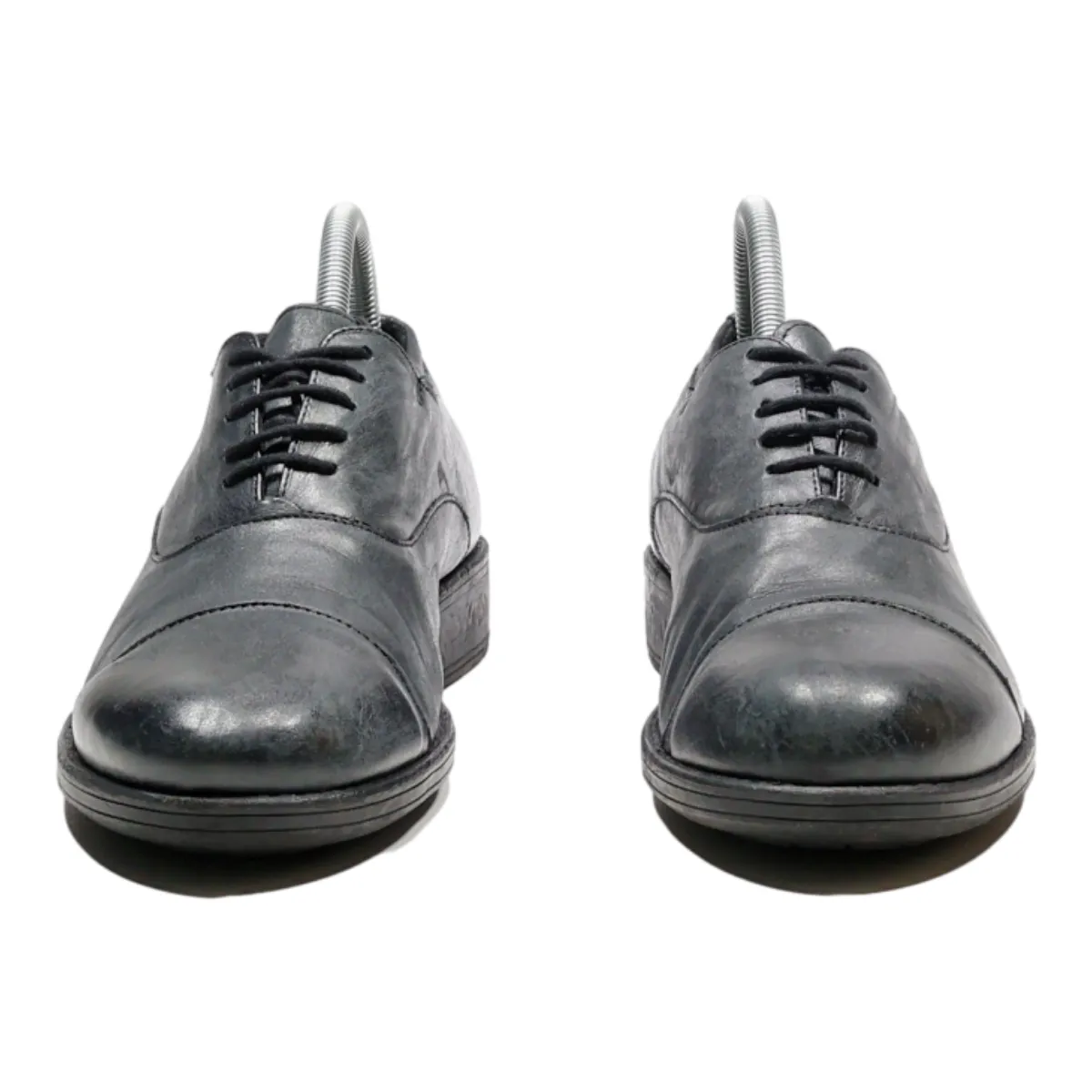 BATA Oxford Shoes Black Leather Womens UK 6.5