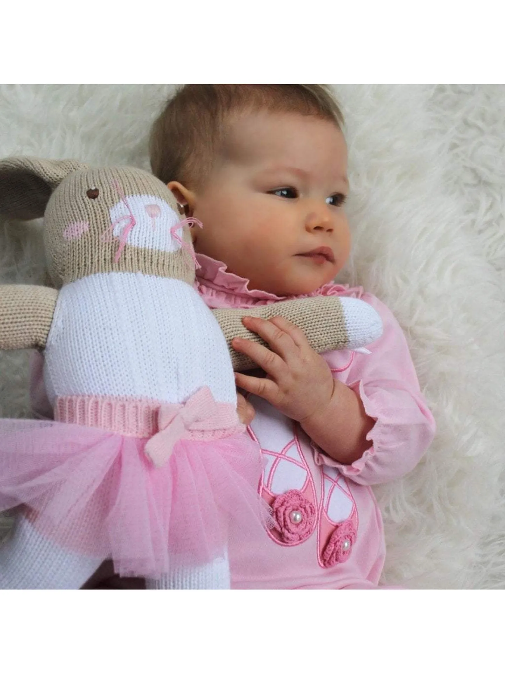 Betsy Knit Ballerina Bunny Doll - 12"
