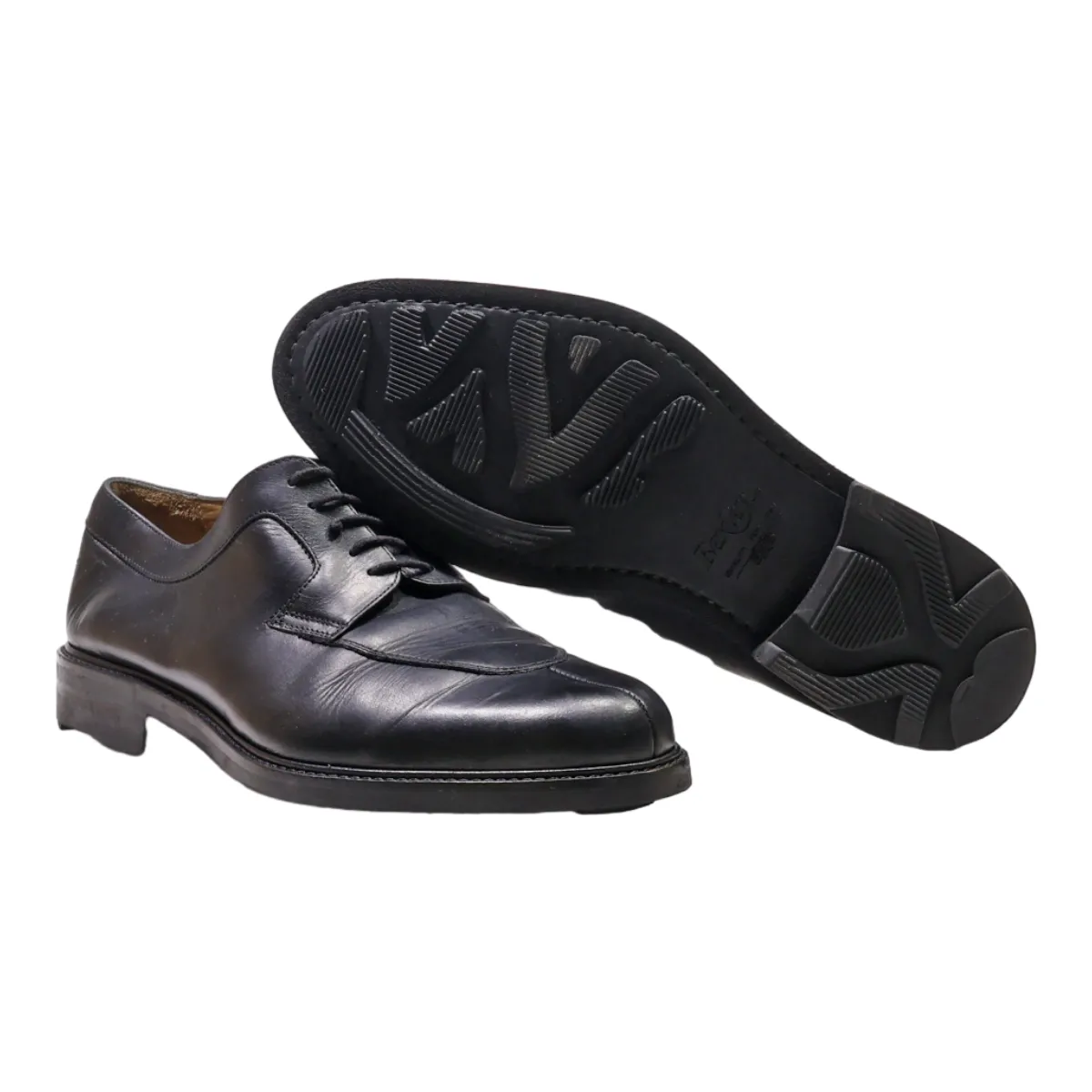 BEXLEY Oxford Shoes Black Leather Mens UK 7.5
