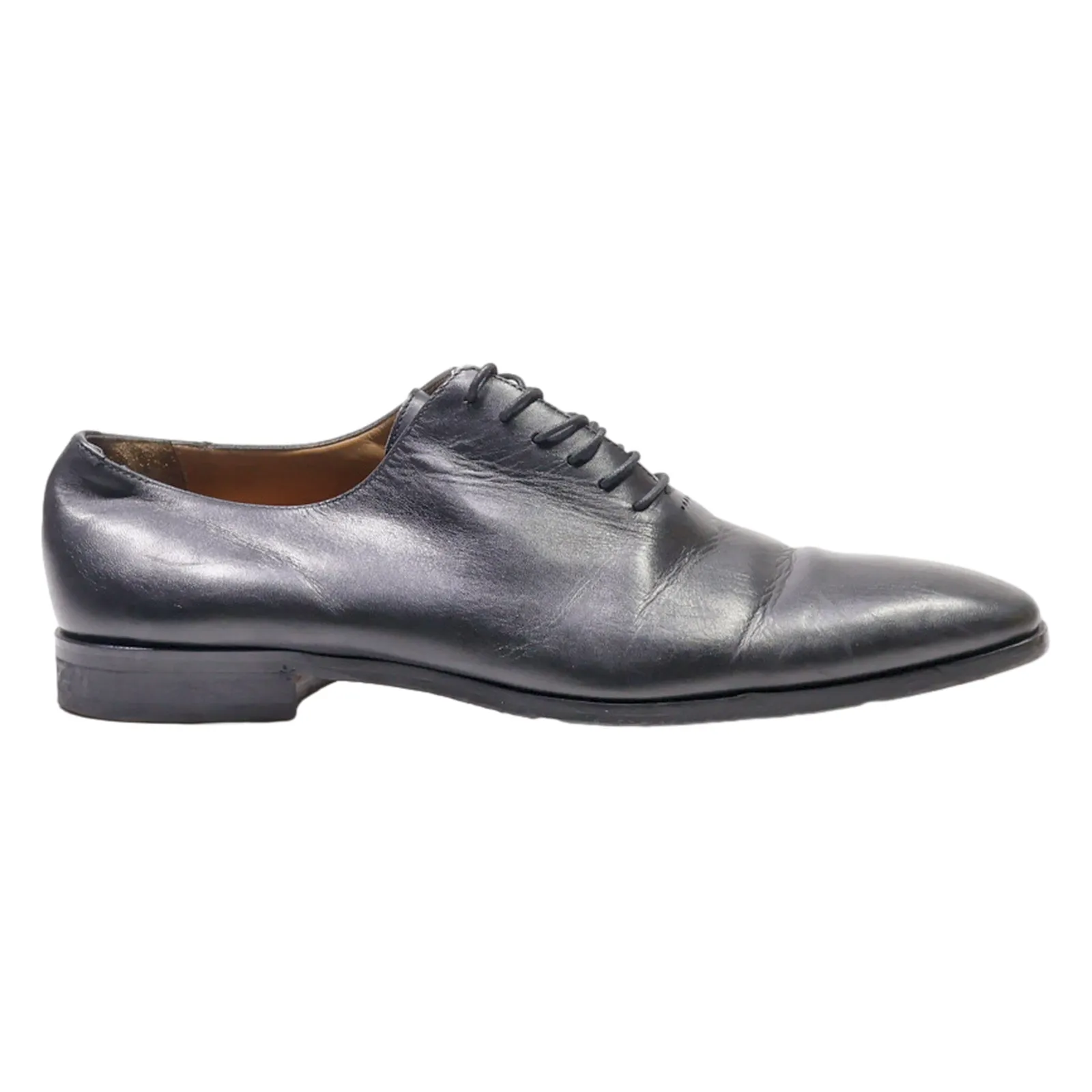BEXLEY Oxford Shoes Black Leather Mens UK 9