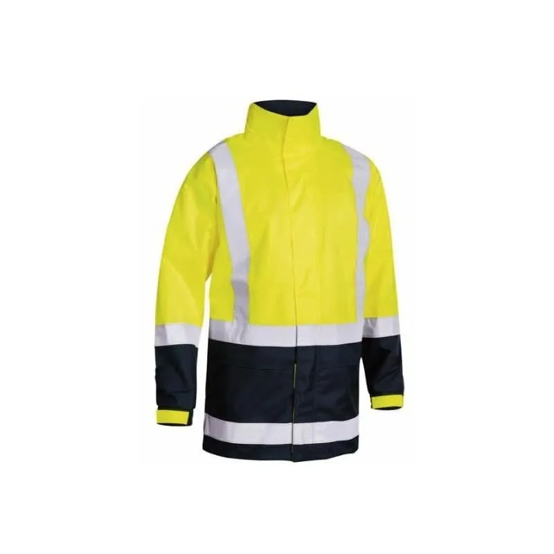Bisley Two Tone Reflective Taped Hi Vis Rain Shell Day Night Jacket