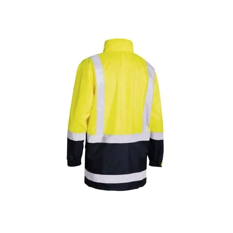 Bisley Two Tone Reflective Taped Hi Vis Rain Shell Day Night Jacket