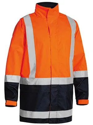 Bisley Two Tone Taped Hi Vis Rain Shell Jacket-(BJ6966T)