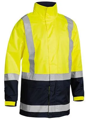 Bisley Two Tone Taped Hi Vis Rain Shell Jacket-(BJ6966T)