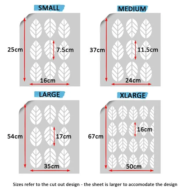 Bold Leaf Pattern Stencil