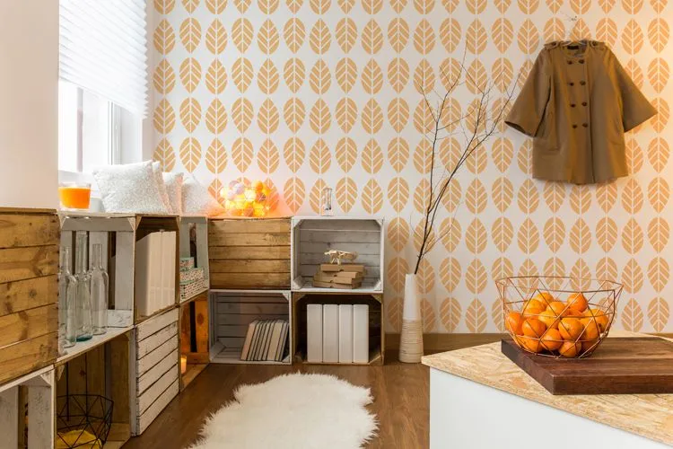 Bold Leaf Pattern Stencil