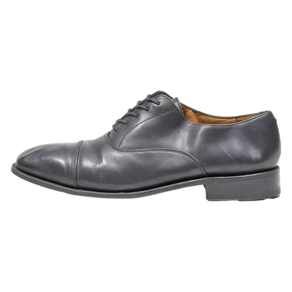 BORELLI Oxford Shoes Black Leather Mens UK 10.5