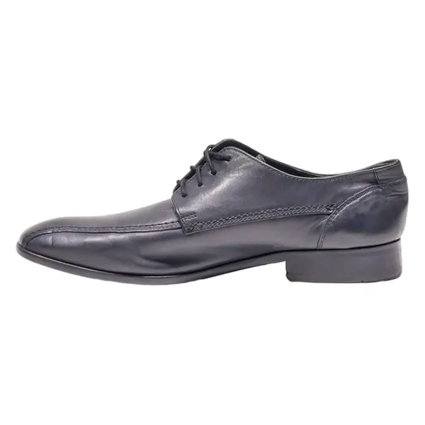 BORELLI Oxford Shoes Black Leather Mens UK 7.5