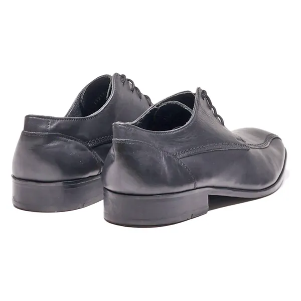BORELLI Oxford Shoes Black Leather Mens UK 7.5