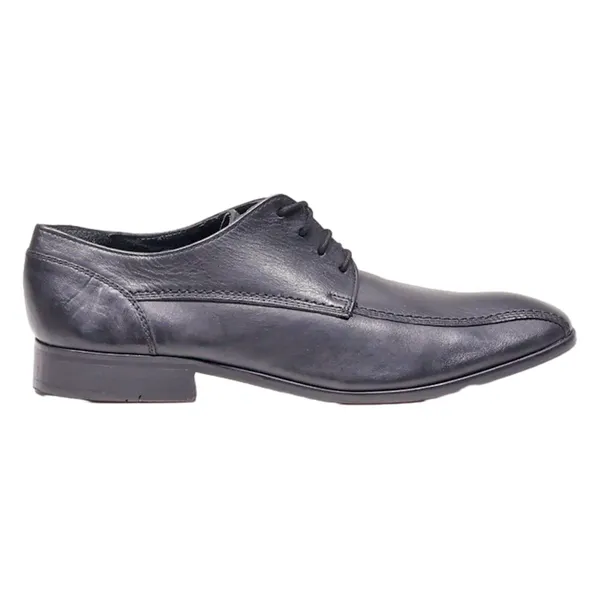 BORELLI Oxford Shoes Black Leather Mens UK 7.5