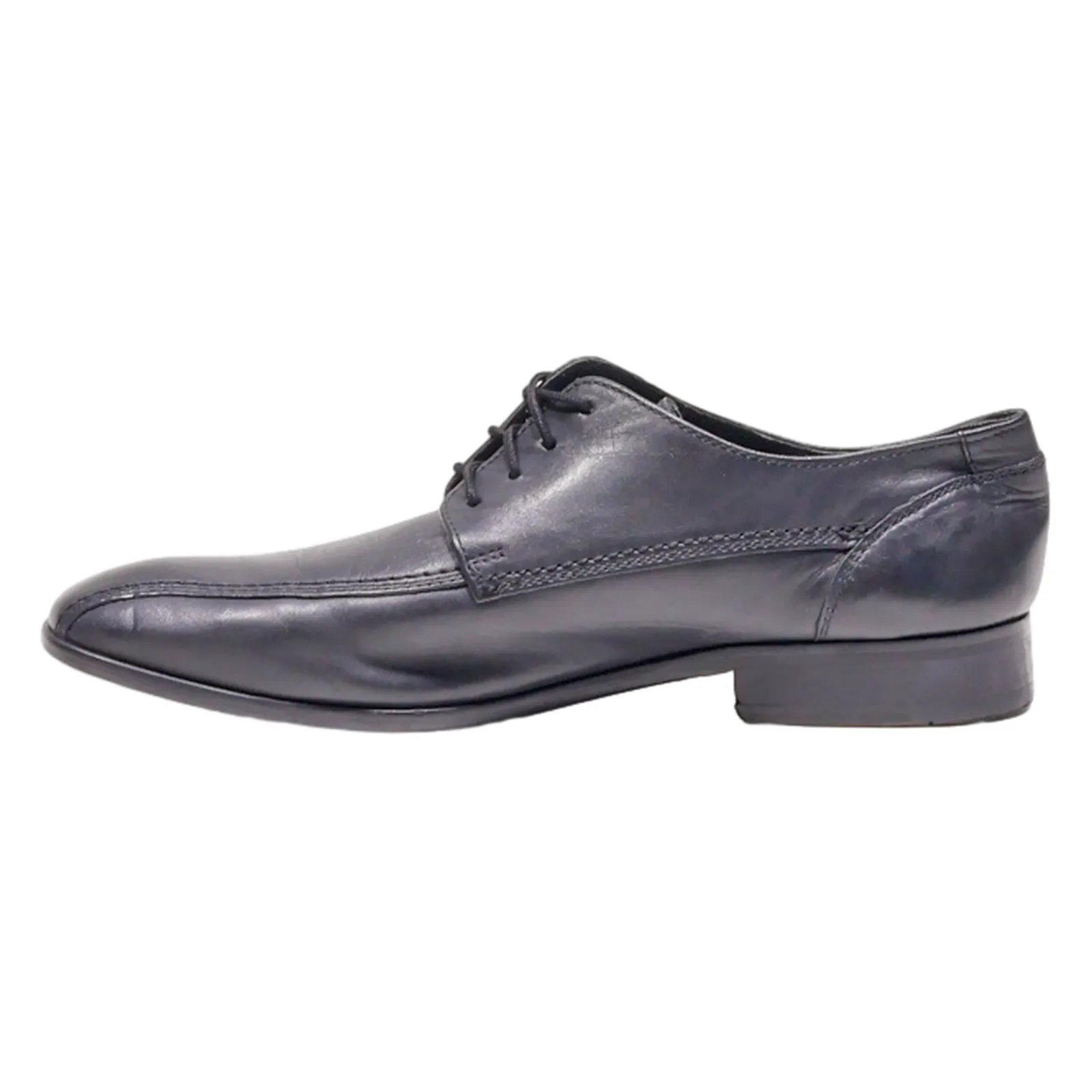 BORELLI Oxford Shoes Black Leather Mens UK 7.5